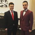 Jamie et Jeremy Iovine lors du mariage de leur papa Jimmy Iovine avec la belle Liberty Ross. Photo publiée sur Instagram, le 14 février 2016.