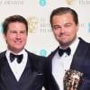Tom Cruise, Leonardo DiCaprio - Press Room lors de la 69e cérémonie des British Academy Film Awards (BAFTA) à Londres, le 14 février 2016.
