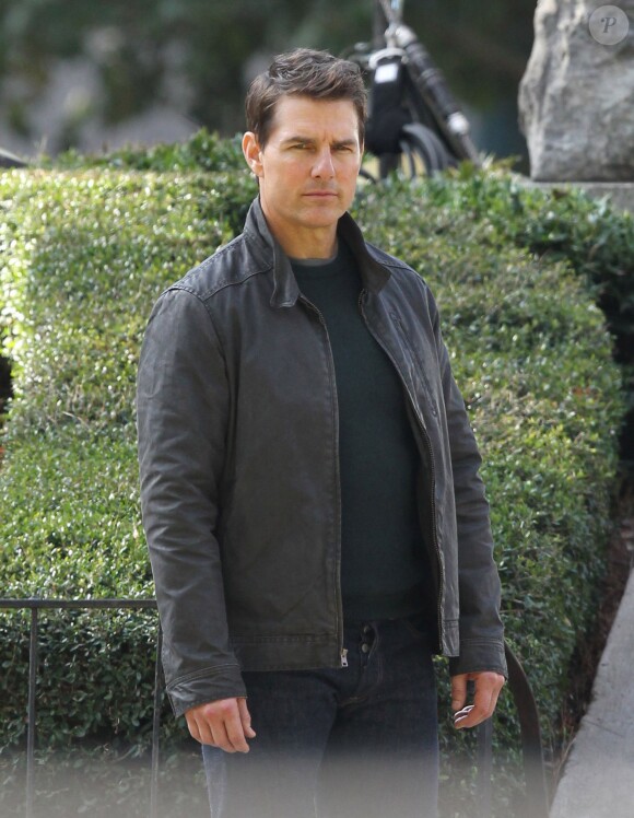 Tom Cruise sur le tournage de "Jack Reacher: Never Go Back" à La Nouvelles-Orléans le 4 novembre 2015.