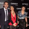 Bertrand Chameroy , Isabelle Morini-Bosc et Erika Moulet - Soirée des animateurs du Groupe Canal+ au Manko à Paris. Le 3 février 2016.