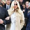 La chanteuse Kesha quitte la court de New York après son audition dans l'affaire qui l'oppose à son ex-producteur, Dr Luke le 19 février 2016.