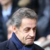 Nicolas Sarkozy assiste au match opposant PSG à Reims, lors de la 27e journée de Ligue 1 au Parc des Princes à Paris, le 20 février 2016.