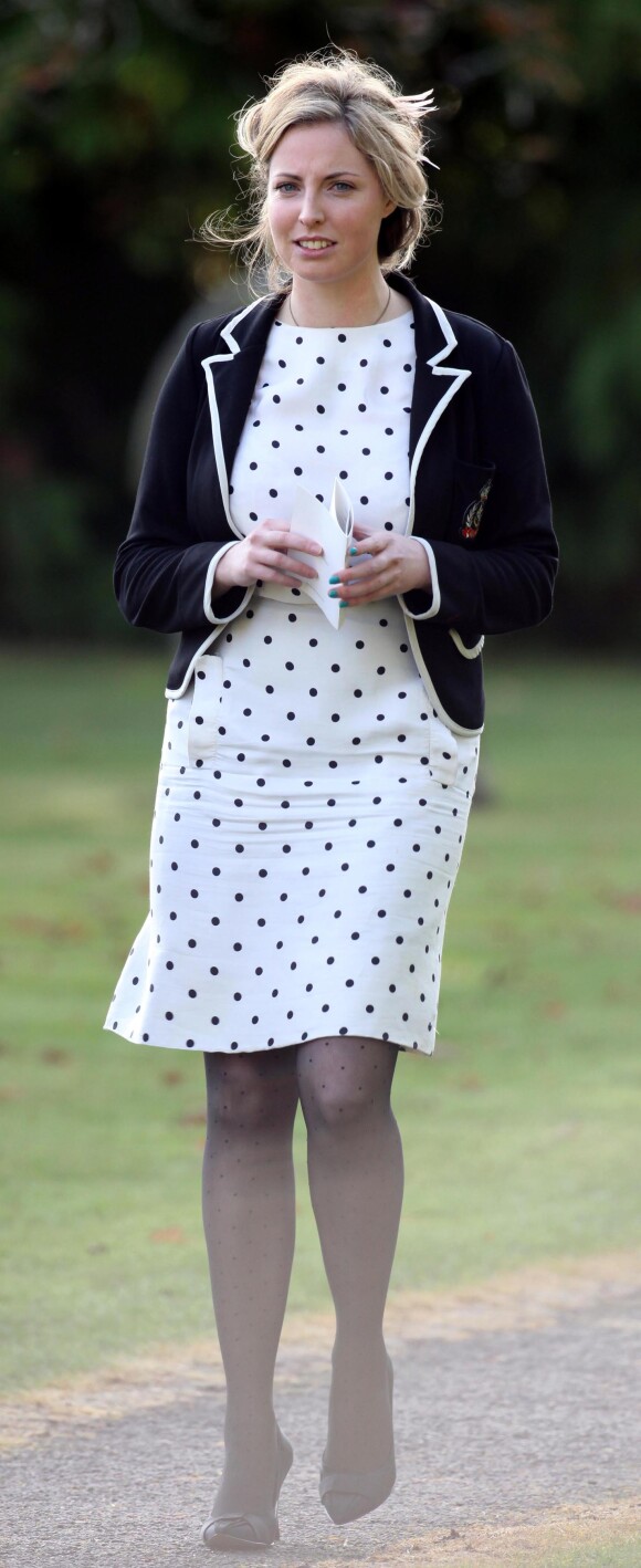 Rose Farquhar, premier grand amour du prince William, en octobre 2010 au mariage d'Harry Meade et Rosie Bradford.