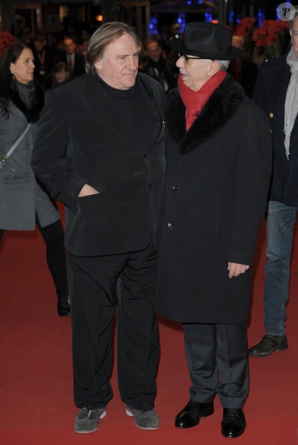 Gérard Depardieu et Dieter Kosslick (président du festival) - Première de "Saint Amour" au 66ème Festival International du film de Berlin le 19 février 2016.  Saint Amour Red Carpet at the 66th Film Festival in Berlin on february 19, 2016.19/02/2016 - Berlin
