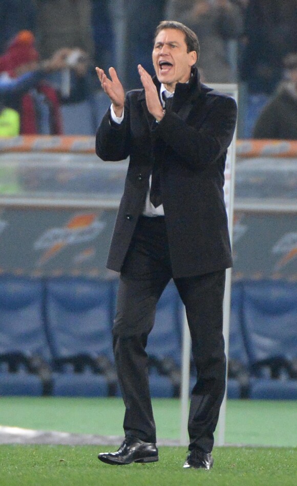 Rudi Garcia à la fin du match entre l'AS Roma et la Juventus Turin au Stadio Olimpico de Rome, le 21 janvier 2014