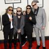 Metallica (Kirk Hammett, Lars Ulrich, Robert Trujillo et James Hetfield) lors des 56e Grammy Awards à Los Angeles le 26 janvier 2014.