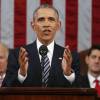 Barack Obama s'exprime au Capitole à Washington, pour son dernier discours sur l'état de l'Union, le 12 janvier 2016