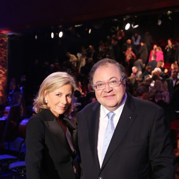 Exclusif - Claire Chazal et Frédéric Lodéon, lors de la 23e cérémonie des Victoires de la Musique classique, à la Halle aux Grains, à Toulouse le 24 février 2016. © Patrick Bernard/Quentin Salinier