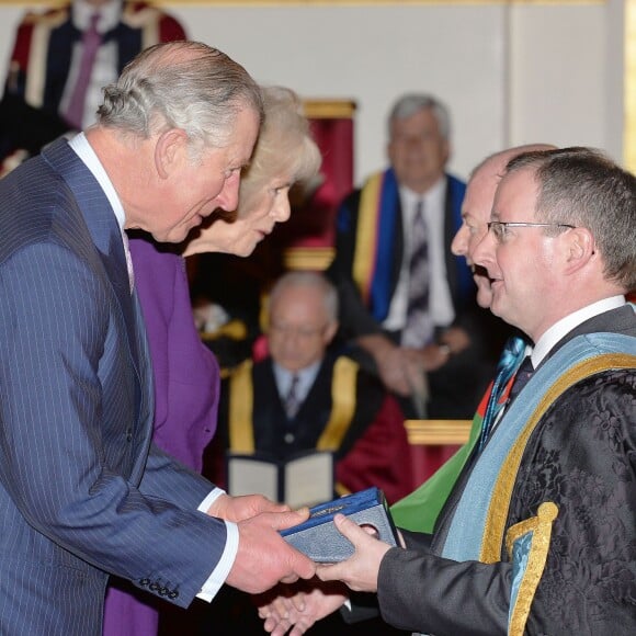 Le prince Charles lors de la remise des Queen's Anniversary Prizes à Buckingham Palace à Londres le 25 février 2016.