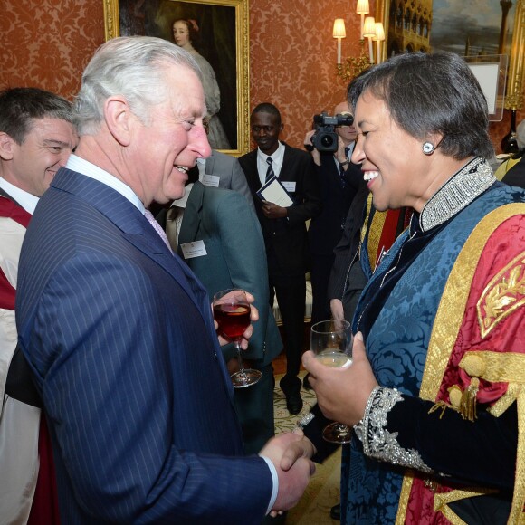 Le prince Charles lors de la remise des Queen's Anniversary Prizes à Buckingham Palace à Londres le 25 février 2016.