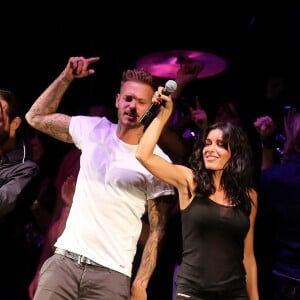 M. Pokora et Jenifer à Lyon, le 13 octobre 2012. 6e édition du foot-concert au profit de l'association Huntington Avenir qui lutte en faveur des malades et de leur famille.