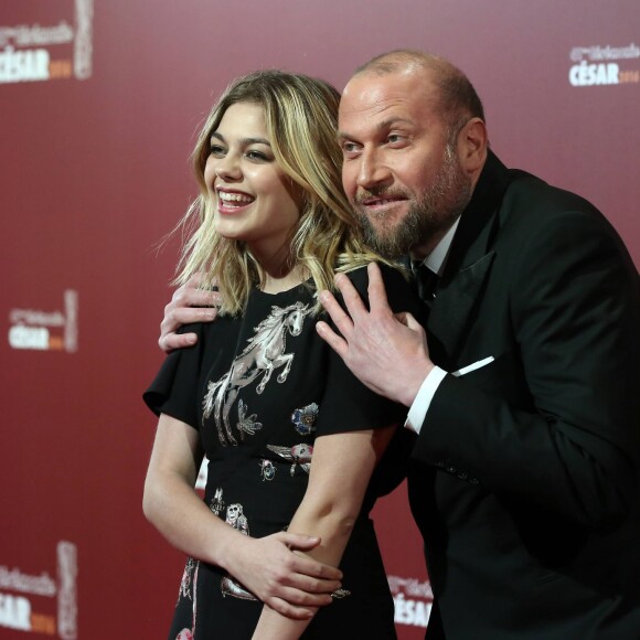 Louane Emera, François Damiens - Photocall lors de la 41ème cérémonie des Cesar au théâtre du Châtelet à Paris, le 26 février 2016. © Borde-Jacovides/BestimagE