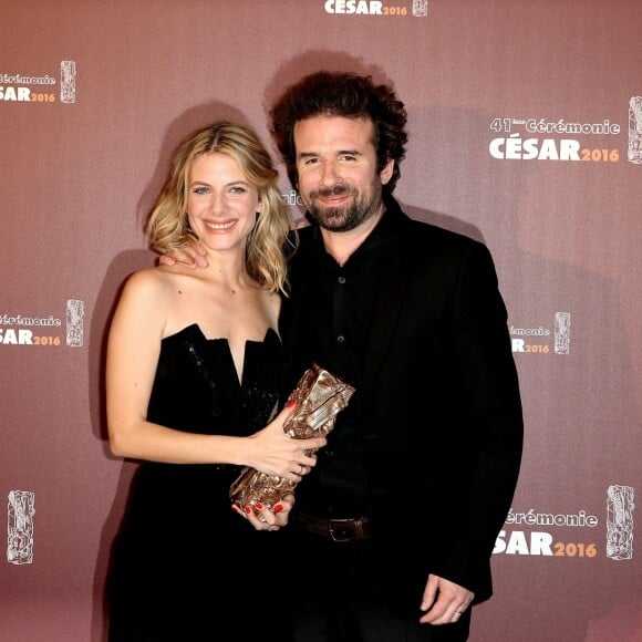 Cyril Dion et Mélanie Laurent (César du meilleur documentaire pour "Demain") - 41e cérémonie des Cesar au théâtre du Châtelet à Paris, le 26 février 2016. © Borde-Jacovides/Bestimage