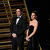 Benicio del Toro et Jennifer Garner présentant les films The Revenant et Mad Max : Fury Road - Tapis rouge de la 88e cérémonie des Oscars au Dolby Theatre à Hollywood. Le 28 février 2016