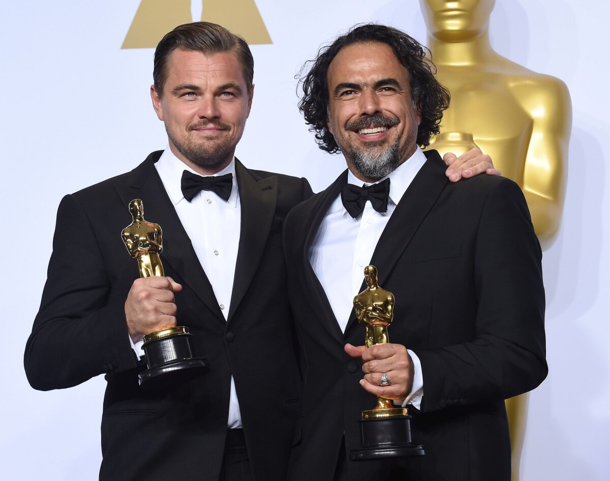 Photo Leonardo DiCaprio (Oscar du meilleur acteur pour le film "The Revenant") et Alejandro