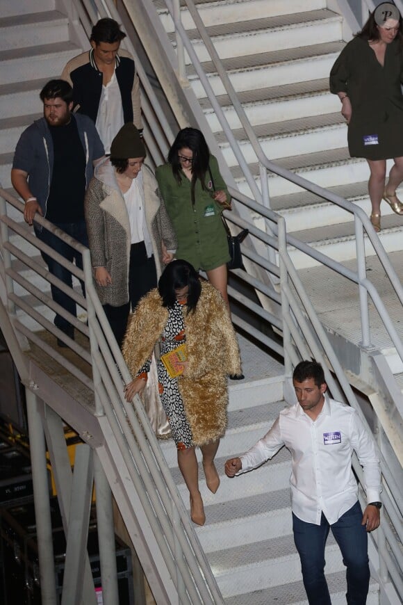 Katy Perry et Orlando Bloom quitte le concert d'Adele à Los Angeles, le 12 février 2016