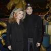 Exclusif - Anthony Delon et sa nouvelle compagne Karine en backstage du concert de Régine au théâtre des Folies Bergère à Paris le 14 février 2015. © Coadic Guirec/Bestimage