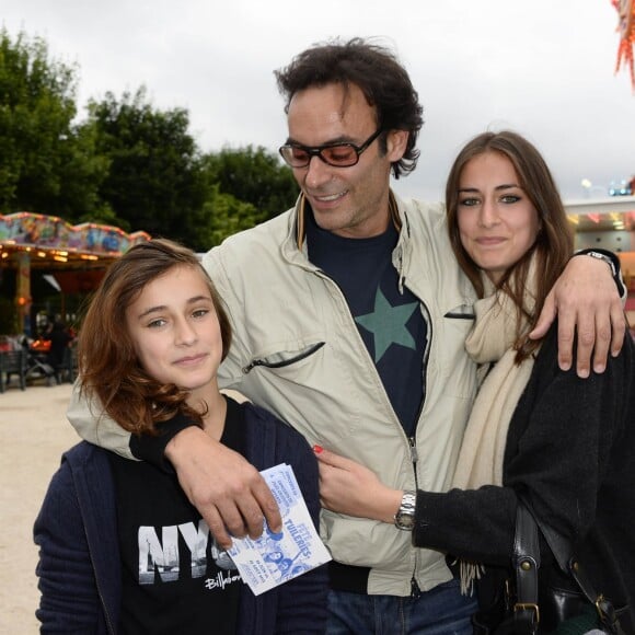 Anthony Delon avec ses filles Liv et Loup - Inauguration de la fete foraine des Tuileries a Paris Le 28 Juin 2013