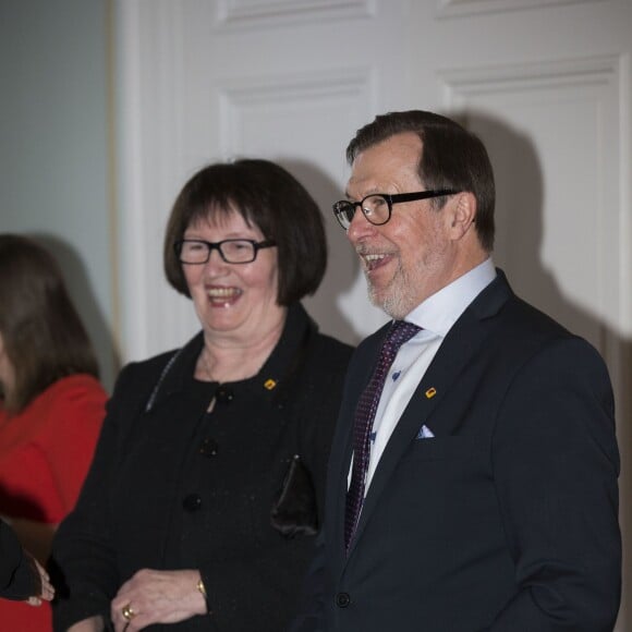 Olle et Ewa Westling, les parents du prince Daniel de Suède, au palais de Gävle le 2 février 2015