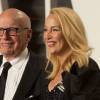 Rupert Murdoch et sa compagne Jerry Hall - People à la soirée "Vanity Fair Oscar Party" à Hollywood le 28 février 2016.