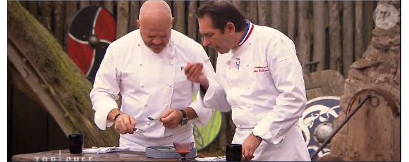 Philippe Etchebest et Fabrice Prochasson, dans Top Chef 2016 (épisode du lundi 6 mars 2016 sur M6).