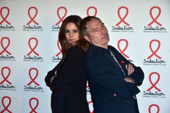 Caroline Munoz et Stéphane Marie à la Soirée de lancement du Sidaction 2016 au Musée du Quai Branly à Paris le 7 mars 2016. © Giancarlo Gorassini/Bestimage