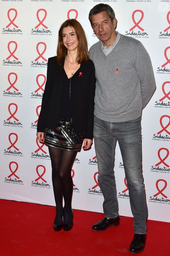 Véronique Mounier et Michel Cymes à la Soirée de lancement du Sidaction 2016 au Musée du Quai Branly à Paris le 7 mars 2016. © Giancarlo Gorassini/Bestimage