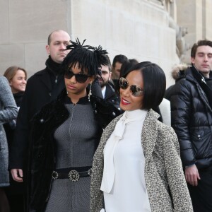 Jada Pinkett Smith et sa fille Willow Smith - Arrivées au défilé de mode prêt-à-porter "Chanel", collection automne-hiver 2016/2017, à Paris. Le 8 mars 2016 © CVS / Veeren / Bestimage