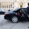 Eva Longoria arrive au Grand Palais pour assister au defilé Shiatzy Chen. Paris, le 8 mars 2016.