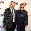 David Furnish et son mari Elton John à la soirée Elton John AIDS foundation 2016 à West Hollywood Park à West Hollywood, le 28 février 2016