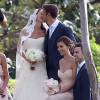 Exclusif - Photo du mariage de Jenson Button et Jessica Michibata à Maui à Hawaï, le 29 décembre 2014. Un an plus tard, le couple annonçait sa séparation.