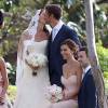 Exclusif - Photo du mariage de Jenson Button et Jessica Michibata à Maui à Hawaï, le 29 décembre 2014. Un an plus tard, le couple annonçait sa séparation.