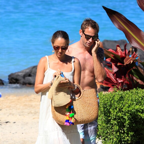 Jenson Button et Jessica Michibata en lune de miel à Hawaï en janvier 2015.