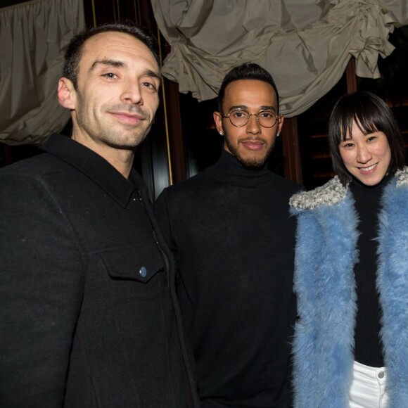 Lewis Hamilton et Melvin Chua à La Réserve à Paris, le 07/03/2016