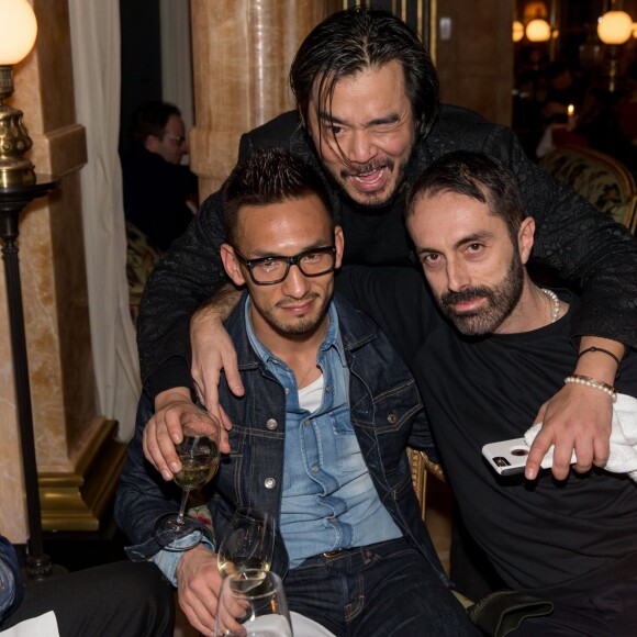 Melvin Chua, Giambattista Valli et Hidetoshi Nakata à La Réserve à Paris, le 07/03/2016