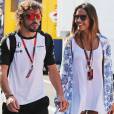  Fernando Alonso et Lara Alvarez, ex-compagne de Fernando Alonso, au Grand Prix de Hongrie à Budapest le 25 juillet 2015. Leur rupture a été révélée en mars 2016, après un an et quatre mois de relation. 
