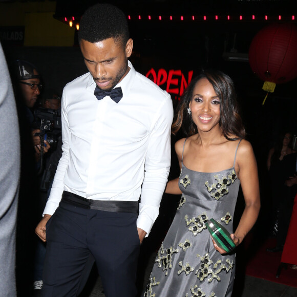 Kerry Washington et son mari Nnamdi Asomugha à l'after-party de la soirée Costume Institute Gala 2015 (Met Ball), organisée par Rihanna, à la boîte de nuit "Up & Down" à New York, le 4 mai 2015.