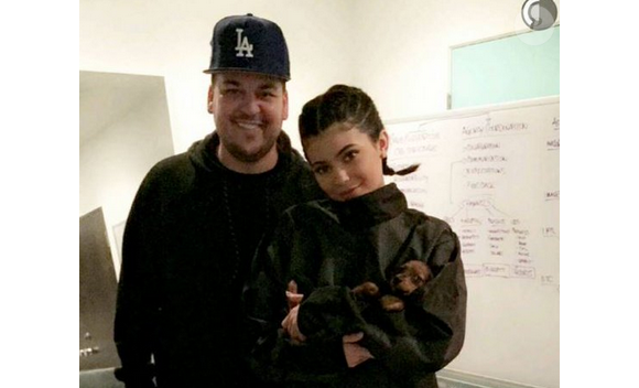 Kylie Jenner et son frère Rob Kardashian sont réconciliés. Photo publiée sur Twitter, le 16 mars 2016.