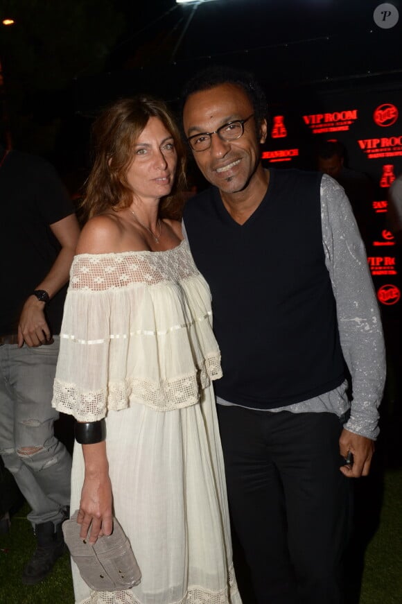 Archives - Exclusif - Manu Katché et sa femme Laurence au VIP Room à Saint-Tropez, le 5 août 2015.