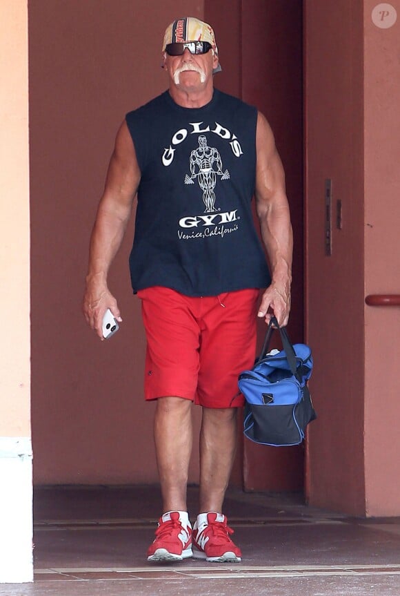 Exclusif - Hulk Hogan sort de son cours de gym à Los Angeles Le 25 Juillet 2015