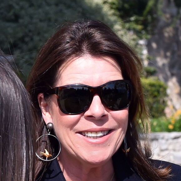 La princesse Caroline de Hanovre visitait le 15 mars 2016 à la Villa Paloma une exposition consacrée par le Nouveau Musée National de Monaco au sculpteur américain Duane Hanson. © Bruno Bebert / Bestimage