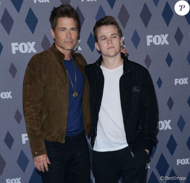 Rob Lowe et son fils John Owen Lowe, le 15/01/2016 - Pasadena