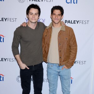 Dylan O'Brien et Tyler Posey de la série Teen Wolf à New York en décembre 2015 © Gilbert Flores/Broadimage/Abaca
