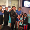 Taylor Swift inaugure le nouveau studio de la fondation Ryan Seacrest à l'hôpital pour enfants de Nashville. Photo publiée sur Instagram, le 19 mars 2016.
