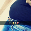 Julie (Secret Story 8) dévoile son baby bump sur Twitter, le 19 mars 2016.