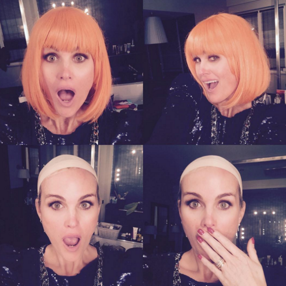 Laeticia Hallyday fête ses 41 ans lors d'une soirée disco à Paris. Photo publiée sur Instagram, le 20 mars 2016.