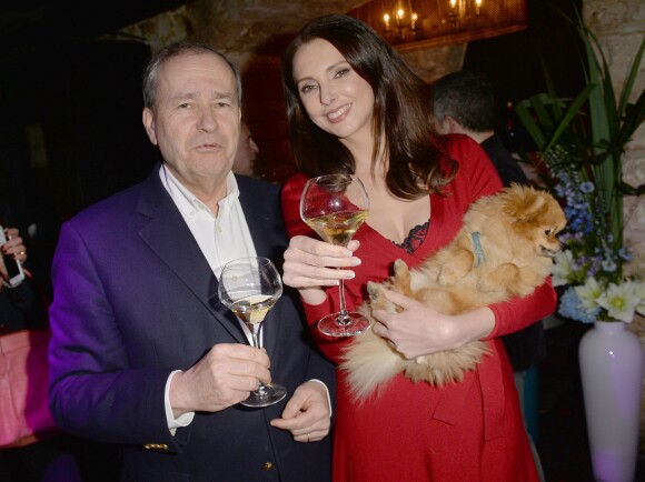 Exclusif - Jean-Pierre Cointreau et Frédérique Bel - Cocktail Dégustation du Champagne Gosset " 15 ans de cave a minima" à l'Alcazar à Paris le 21 mars 2016. © Veeren/Bestimage