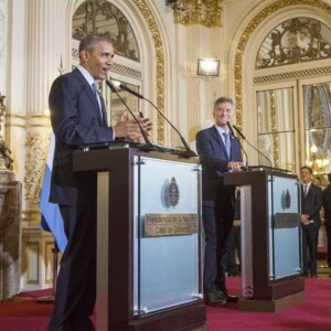 Barack Obama et Mauricio Macri, en Argentine, le 23 mars 2016