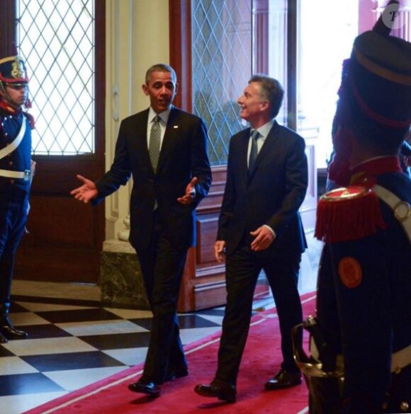 Barack Obama en visite officielle en Argentine avec le président Mauricio Macri, le 23 mars 2016