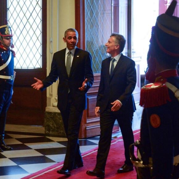 Barack Obama en visite officielle en Argentine avec le président Mauricio Macri, le 23 mars 2016